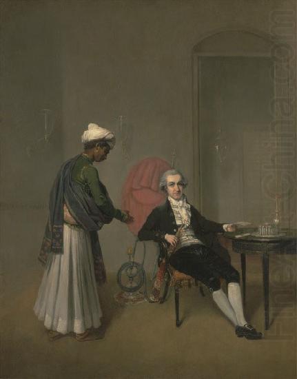 Arthur William Devis Portrait of a Gentleman, Possibly William Hickey, and an Indian Servant china oil painting image